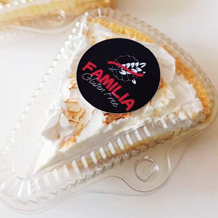 Trozo de pie de limón libre de gluten