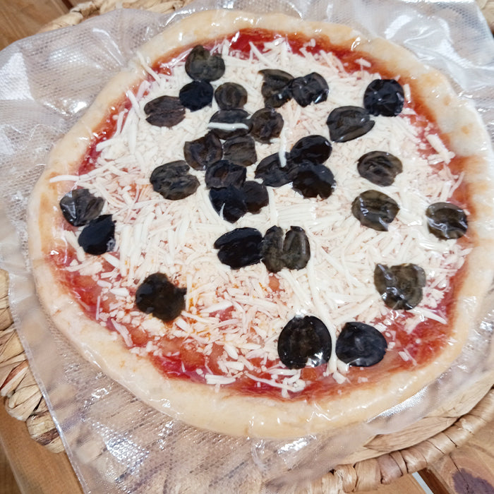 Pizza aceitunas vegana sin gluten