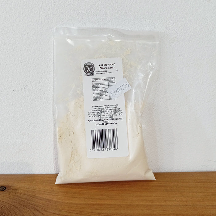 Ajo en polvo libre de gluten