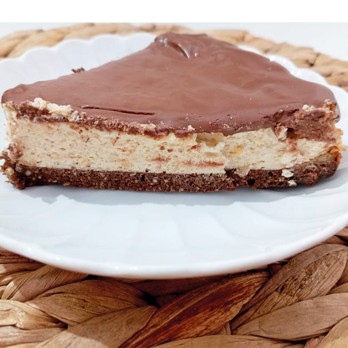 Cheesecake brownie libre de gluen- sin azúcar