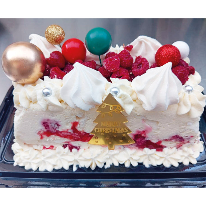 Torta helada merengue crema frambuesas libre de gluten y lactosa