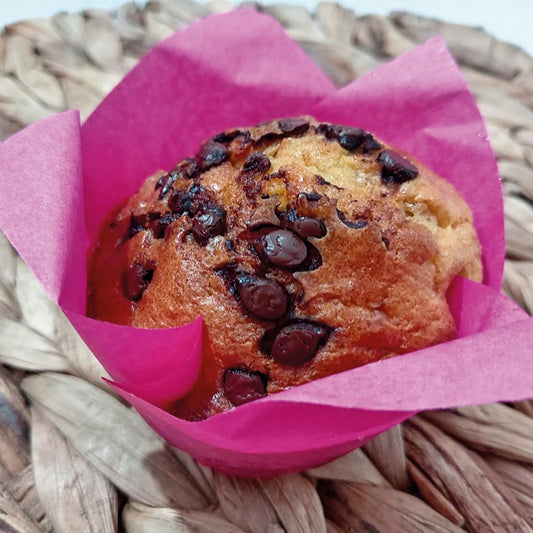 Muffins de chip de chocolate con nutella libre de gluten y lactosa