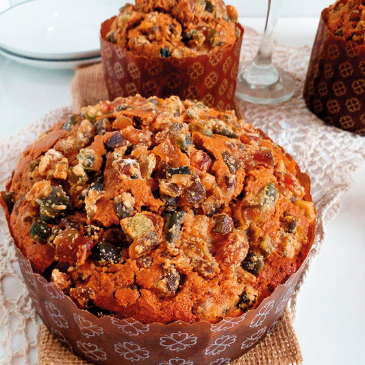 Pan de pascua de frutas confitadas libre de gluten y lactosa
