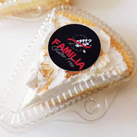 Trozo de pie de limón libre de gluten