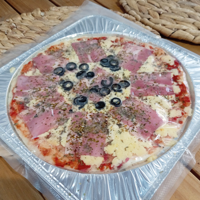 Pizza tocino 26 cm libre de gluten y lactosa