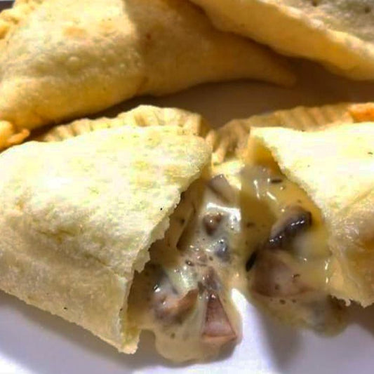Empanadas de queso champiñon para freír en casa