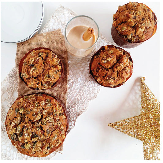 Pan de pascua nueces y almendras  libre de gluten y lactosa.